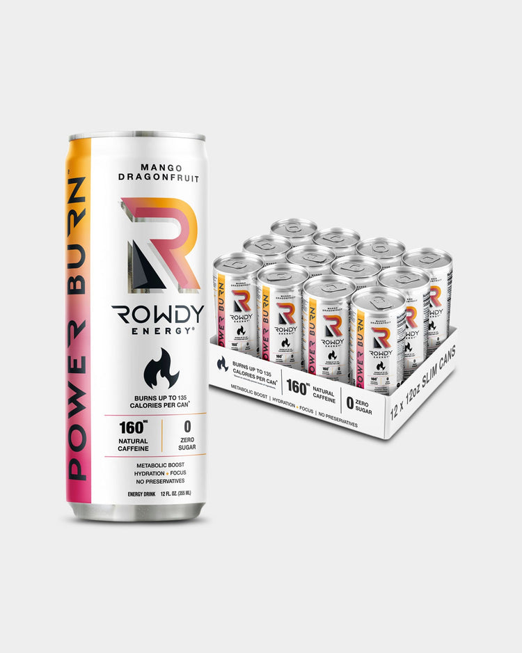 Rowdy Energy Power Burn Energy Drink 12 Pack