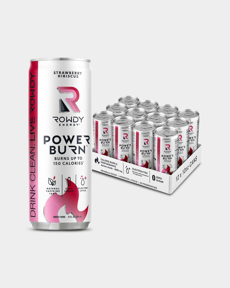 Rowdy Energy Power Burn Energy Drink 12 Pack