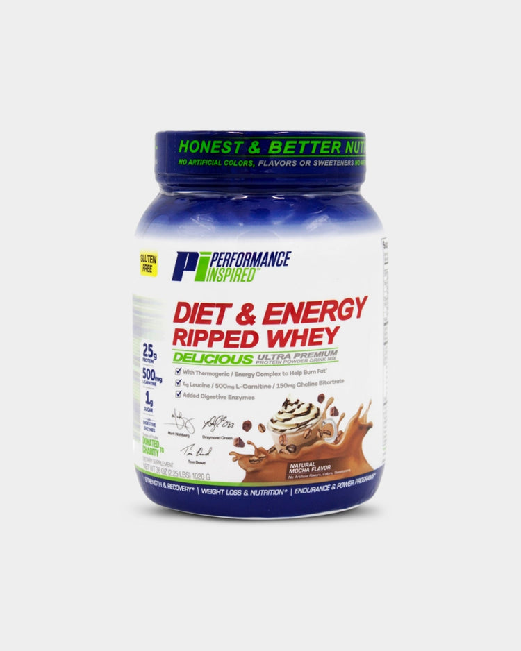 Performance Inspired Nutrition Diet & Energy Ripped Whey Protein Powder