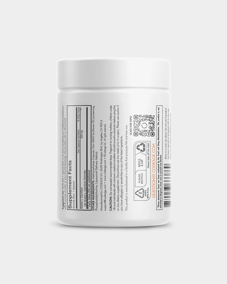 Codeage Acetyl L-Carnitine+ Enhanced Absorption Supplement