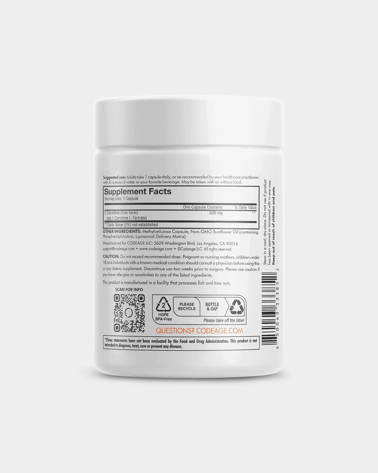 Codeage L-Carnitine+ Free-Form Amino Acid Supplement
