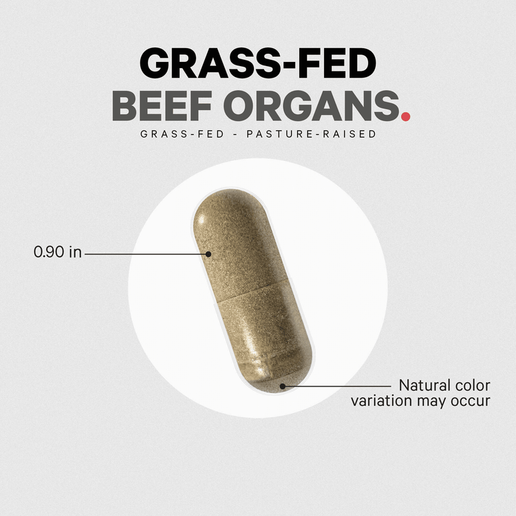 Codeage Grass Fed Beef Organs Pasture Raised Dietary Supplement