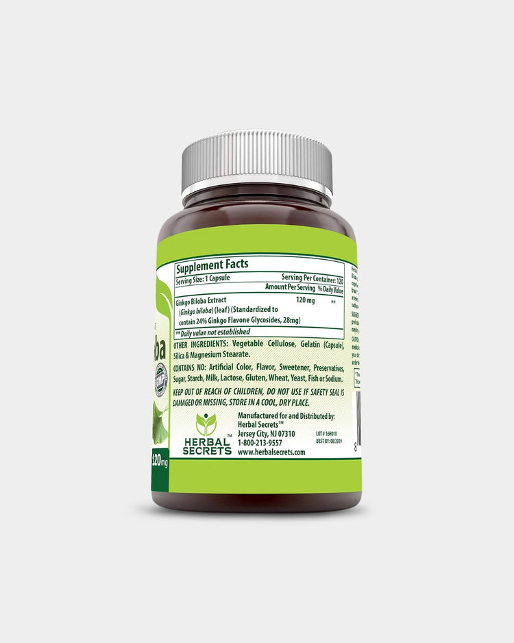 Herbal Secrets Ginkgo Biloba 120mg