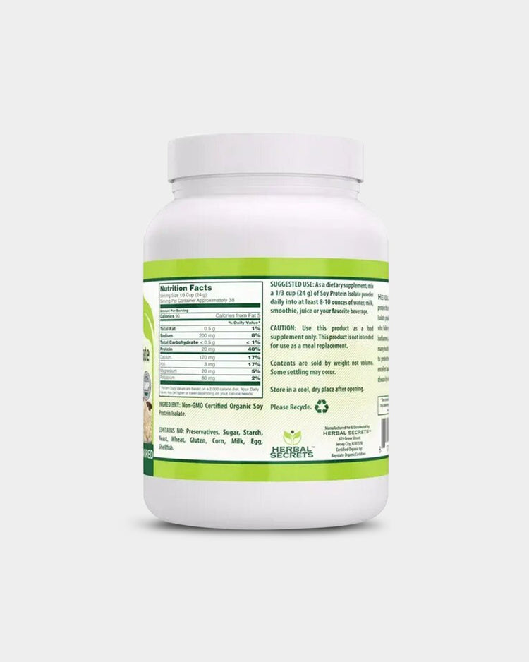 Herbal Secrets Organic Soy Protein Isolate