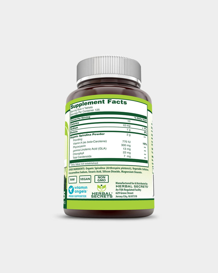 Herbal Secrets Organic Spirulina 500mg