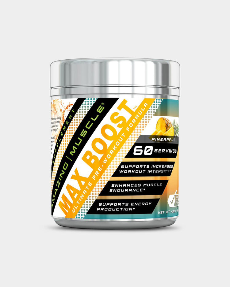 Amazing Muscle Max Boost- Advanced Pre-Workout Formula with Sucralose