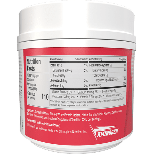 Clean Whey™ Protein (25g) by BariatricPal with Probiotics - Strawberry (15 Servings)