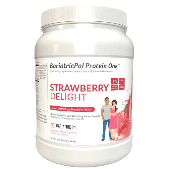 Protein ONE™ Complete Meal Replacement with Multivitamin, Calcium & Iron by BariatricPal - Strawberry Delight (15 Serving Tub)