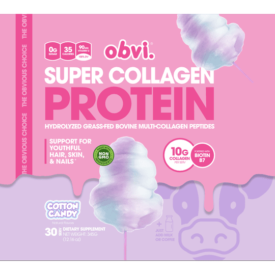 Super Collagen Protein Powder by Obvi - Cotton Candy