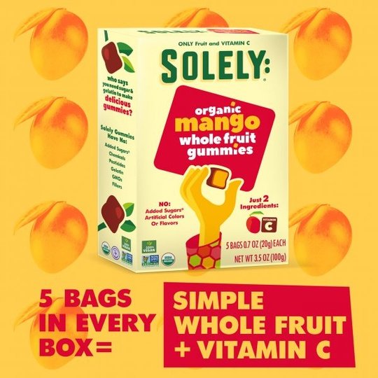 Organic Mango Whole Fruit Gummies by Solely