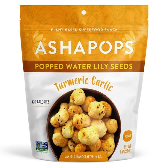 Popped Water Lily Seeds by AshaPops - Turmeric Garlic