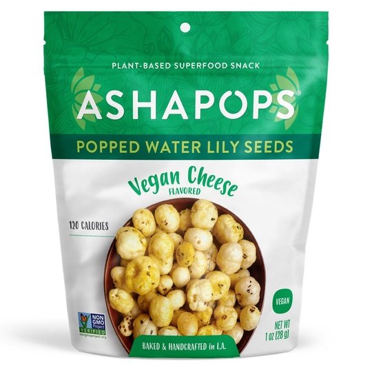 Popped Water Lily Seeds by AshaPops - Vegan Cheese