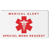 Bariatric Patient Restaurant Special Menu Request Card 2.0