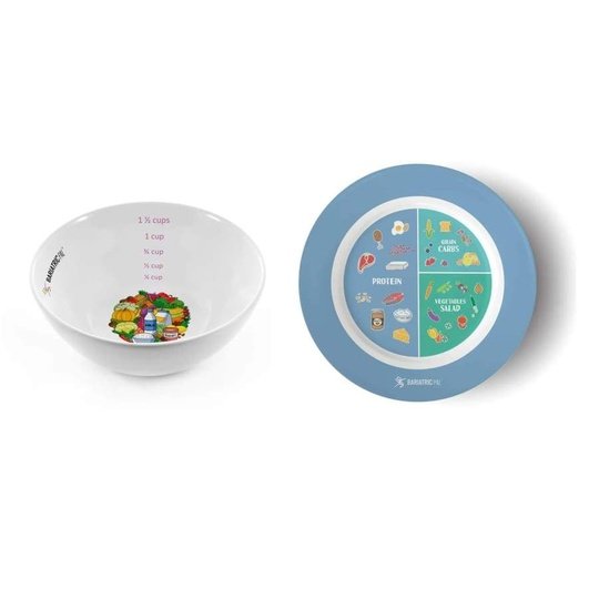 Portion Control Plate & Bowl Set by BariatricPal
