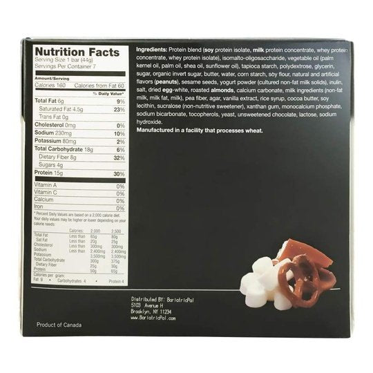 BariatricPal 15g Protein & Fiber Bars - Salted Toffee Pretzel