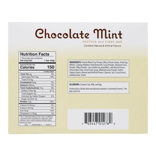 BariatricPal Divine 15g Protein & Fiber Bars - Chocolate Mint