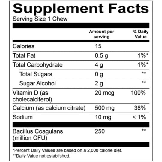 BariatricPal Sugar-Free Calcium Citrate Soft Chews 500mg with Probiotics - Orange Creamsicle