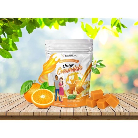 BariatricPal Sugar-Free Calcium Citrate Soft Chews 500mg with Probiotics - Orange Creamsicle