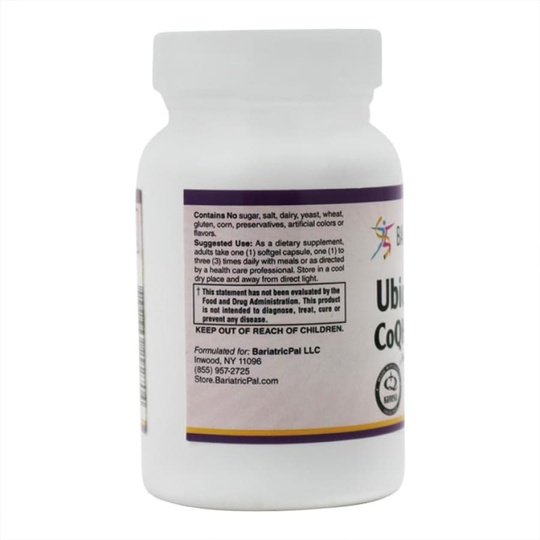 Ubiquinol CoQH Reduced Form of CoQ10 for Enhanced Absorption - Easy Swallow Softgels by BariatricPal