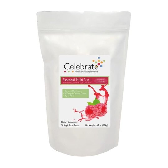 Celebrate ENS Essential Multi 3 in 1 Drink Mix (Multivitamin, Calcium, and Fiber) - Available in 2 Flavors!