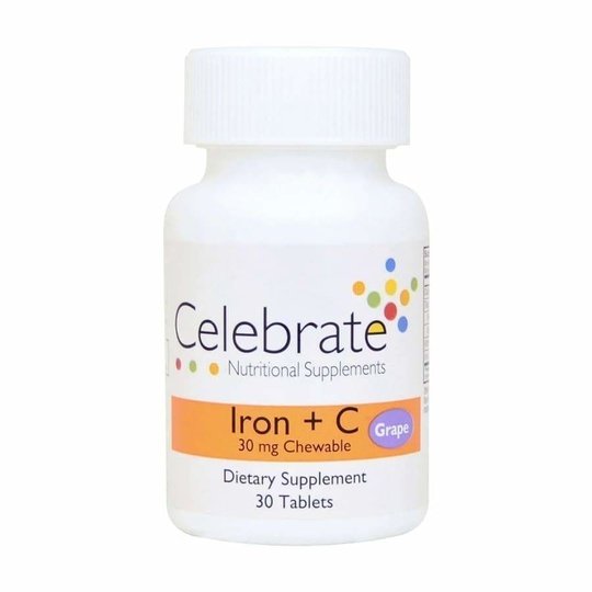 Celebrate Iron plus C - Available In 3 Flavors (18mg, 30mg & 60mg)