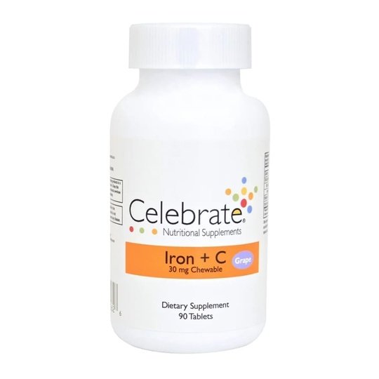 Celebrate Iron plus C - Available In 3 Flavors (18mg, 30mg & 60mg)