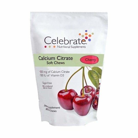 Celebrate Sugar-Free Calcium Citrate Soft Chews 500mg - Available in 12 Flavors!