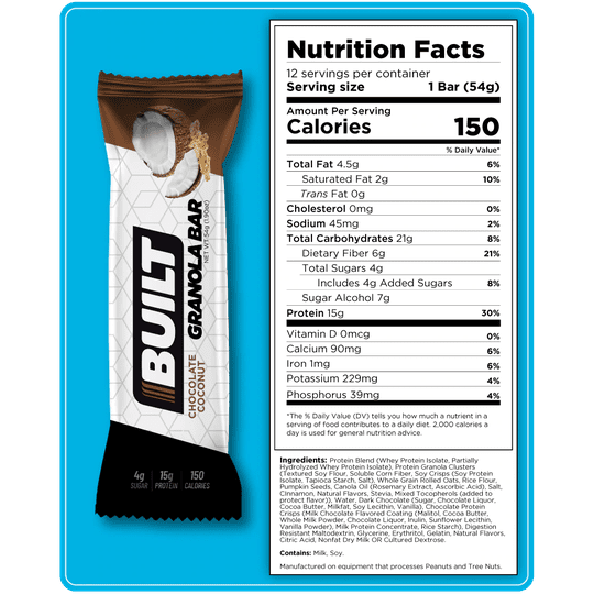 Built Bar Protein Granola Bar - Chocolate Coconut