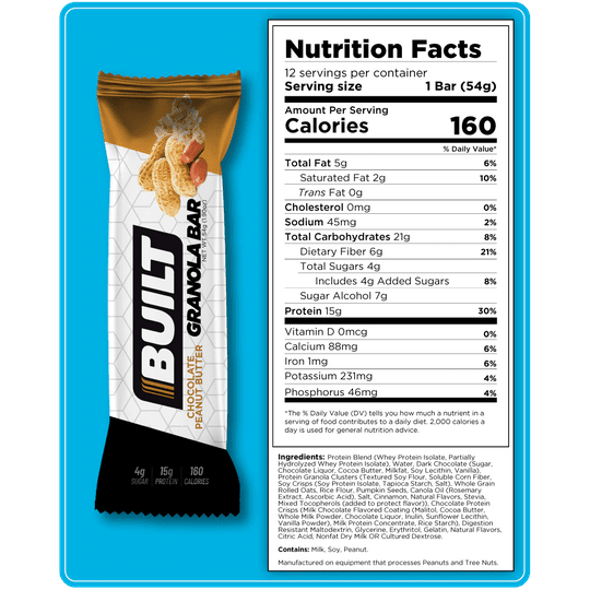 Built Bar Protein Granola Bar - Chocolate Peanut Butter