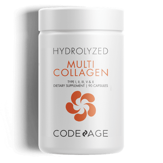 Multi Collagen Peptides Capsules Hydrolyzed Collagen Protein with Bone Broth & Vitamin C by Codeage