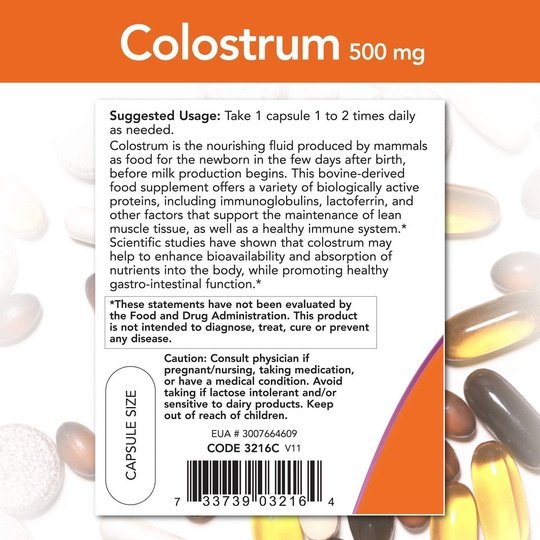 Now Colostrum 500 mg