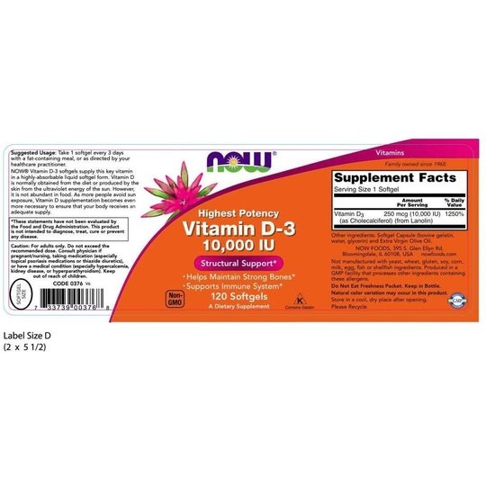 Now Vitamin D-3 10,000IU