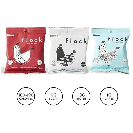 FLOCK Keto Chicken Chips - Variety Pack