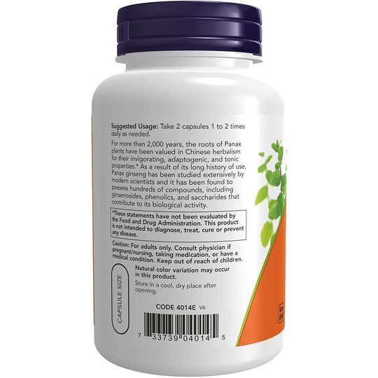 Now Panax Ginseng 500mg