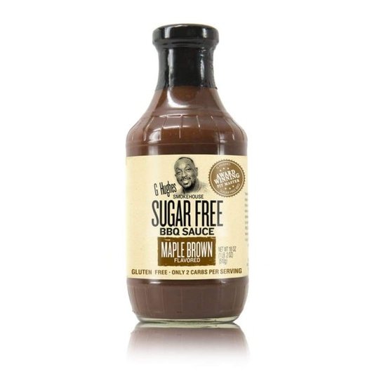 G Hughes' Smokehouse Sugar-Free BBQ Sauce - Maple Brown Flavored