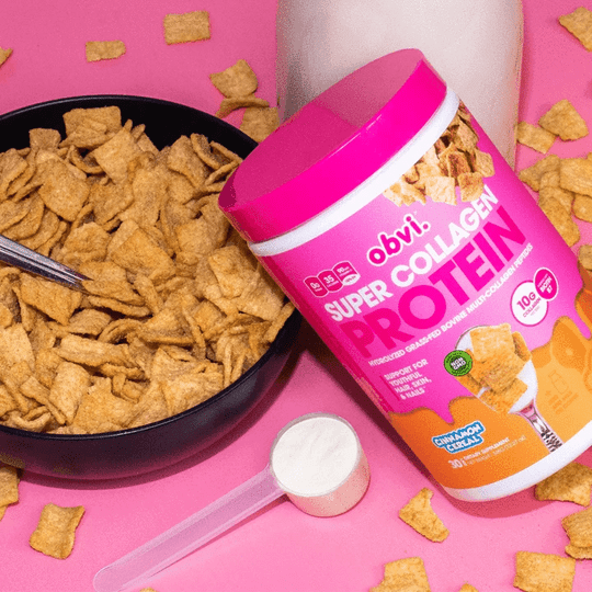 Super Collagen Protein Powder by Obvi - Cinnamon Cereal