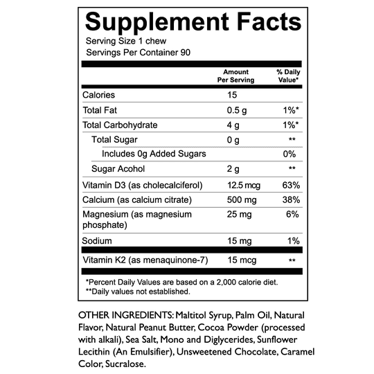 Celebrate Sugar-Free Calcium Citrate Soft Chews 500mg - Available in 12 Flavors!