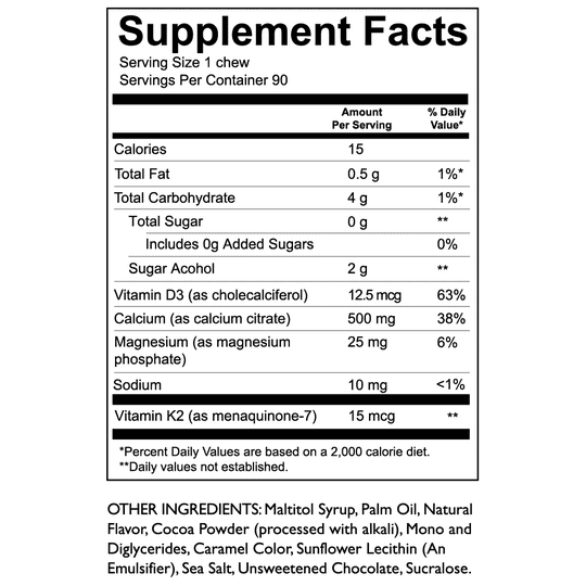 Celebrate Sugar-Free Calcium Citrate Soft Chews 500mg - Available in 12 Flavors!