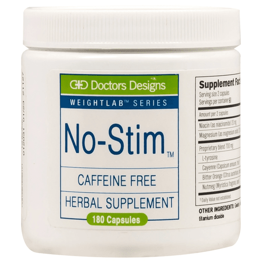 No-Stim Caffeine-Free Fat Burner Capsules (180 count) by Doctors Designs - Increase Metabolism!