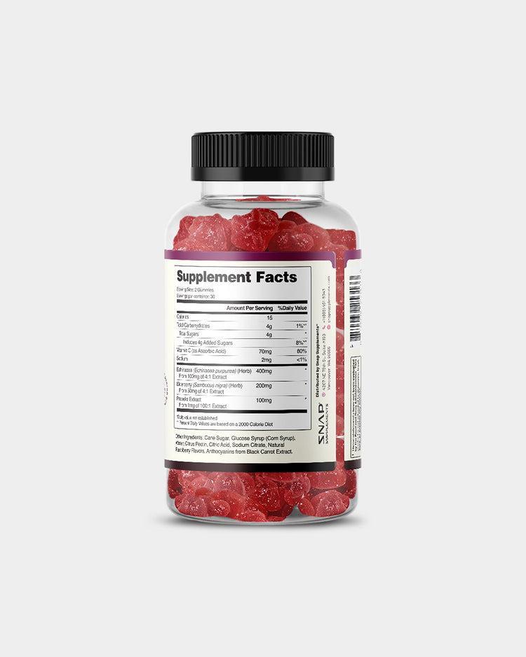 SNAP Supplements Immune Booster - Elderberry Gummies