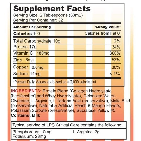 LPS Critical Care® Liquid Protein Supplement by Nutritional Designs 32oz Bottle