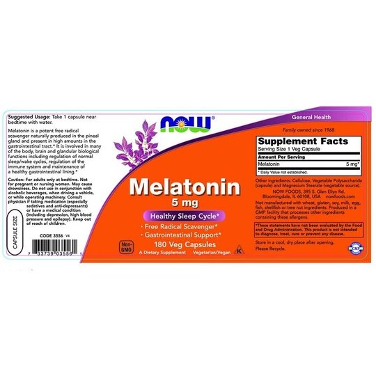 Now Melatonin 5mg