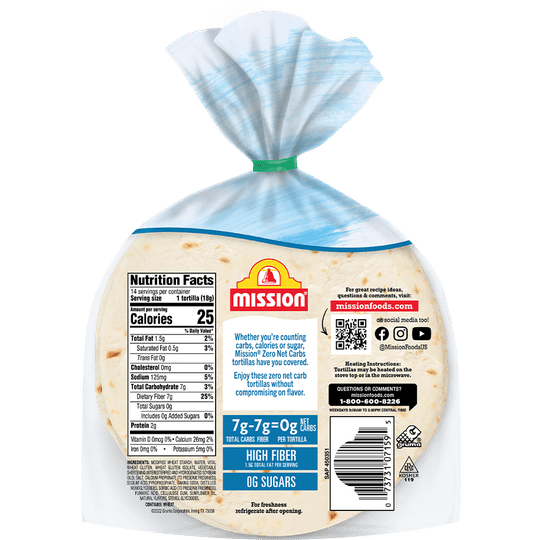 Mission Foods Zero Net Carb Tortillas