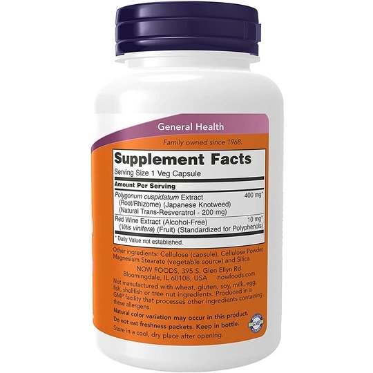 Now Natural Resveratrol 200 mg