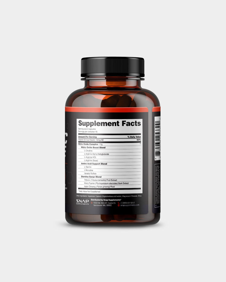 SNAP Supplements Nitric Oxide Booster