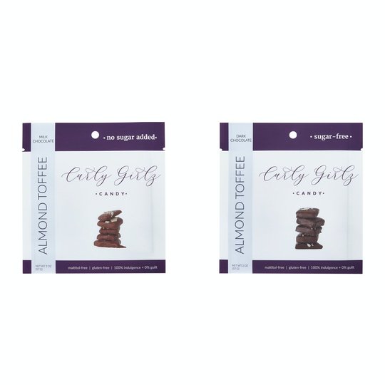 Sugar-Free Almond Toffee by Curly Girlz Candy - Variety Pack