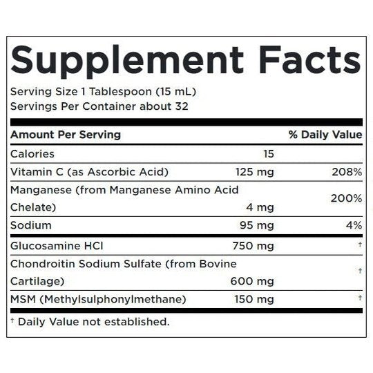 Now Liquid Glucosamine & Chondroitin MSM