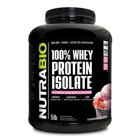 NutraBio 100% Whey Protein Isolate