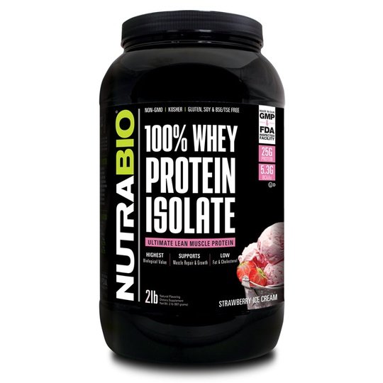 NutraBio 100% Whey Protein Isolate