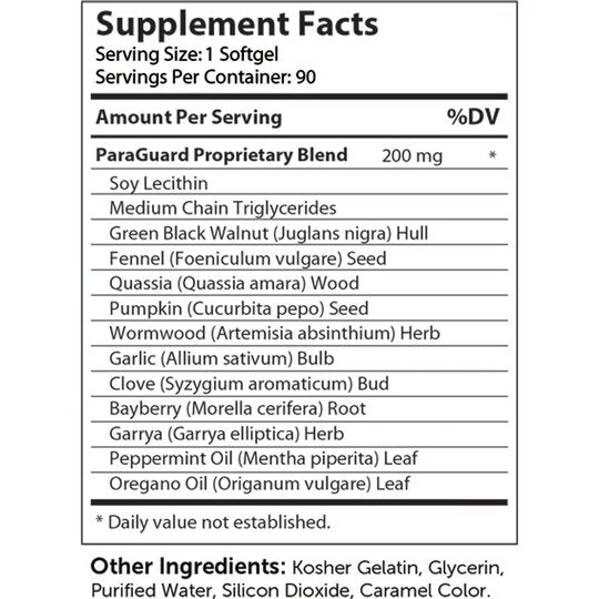 ParaGuard Super-Strength Kosher Softgels by Zahler